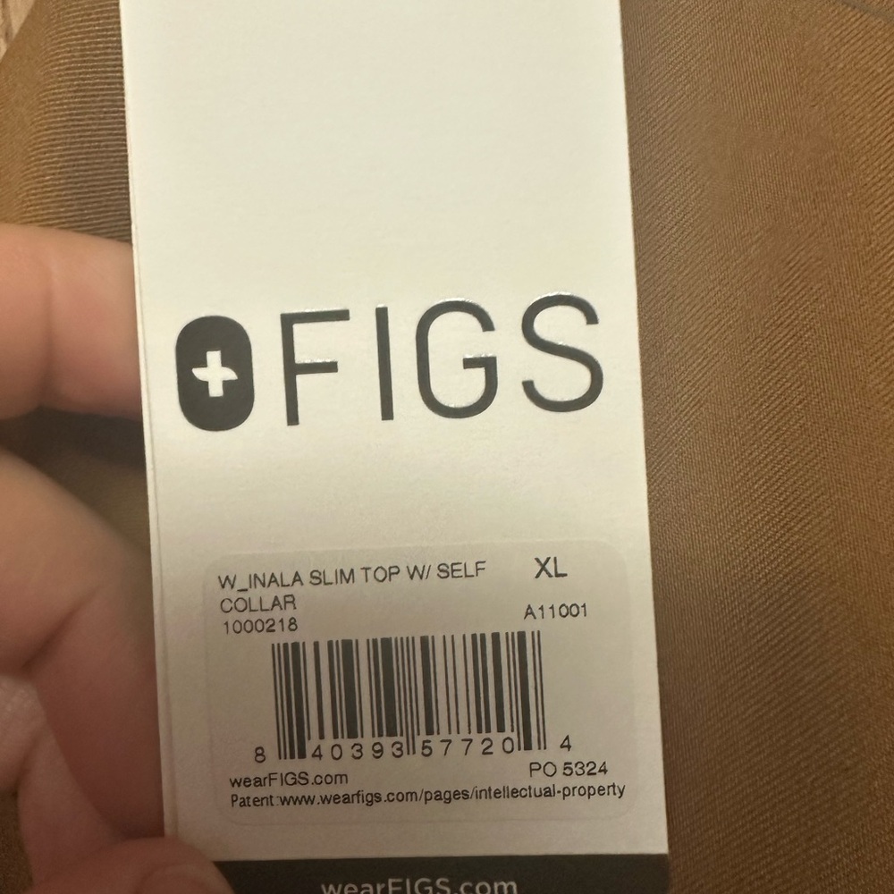 Figs Tan Slim Top XL
